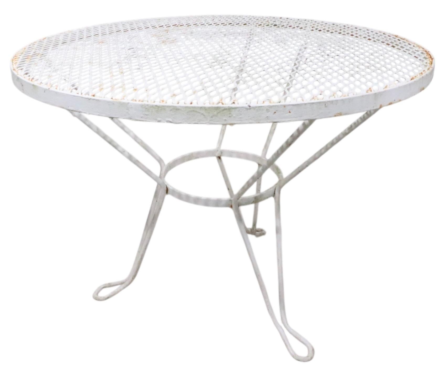 Vintage Schmiedeeisen Garten Patio Poolside Beistelltisch c. 1950/60's (20. Jahrhundert) im Angebot