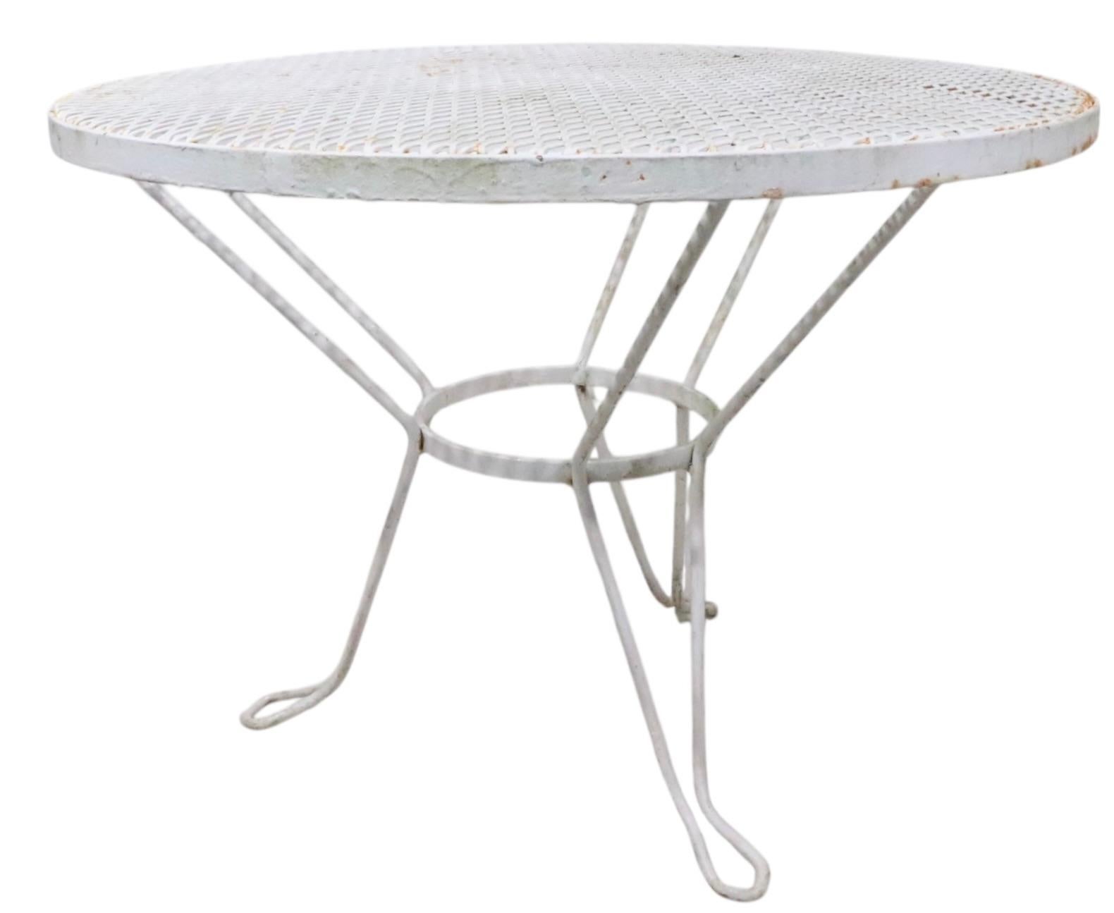 Vintage Schmiedeeisen Garten Patio Poolside Beistelltisch c. 1950/60's im Angebot 2