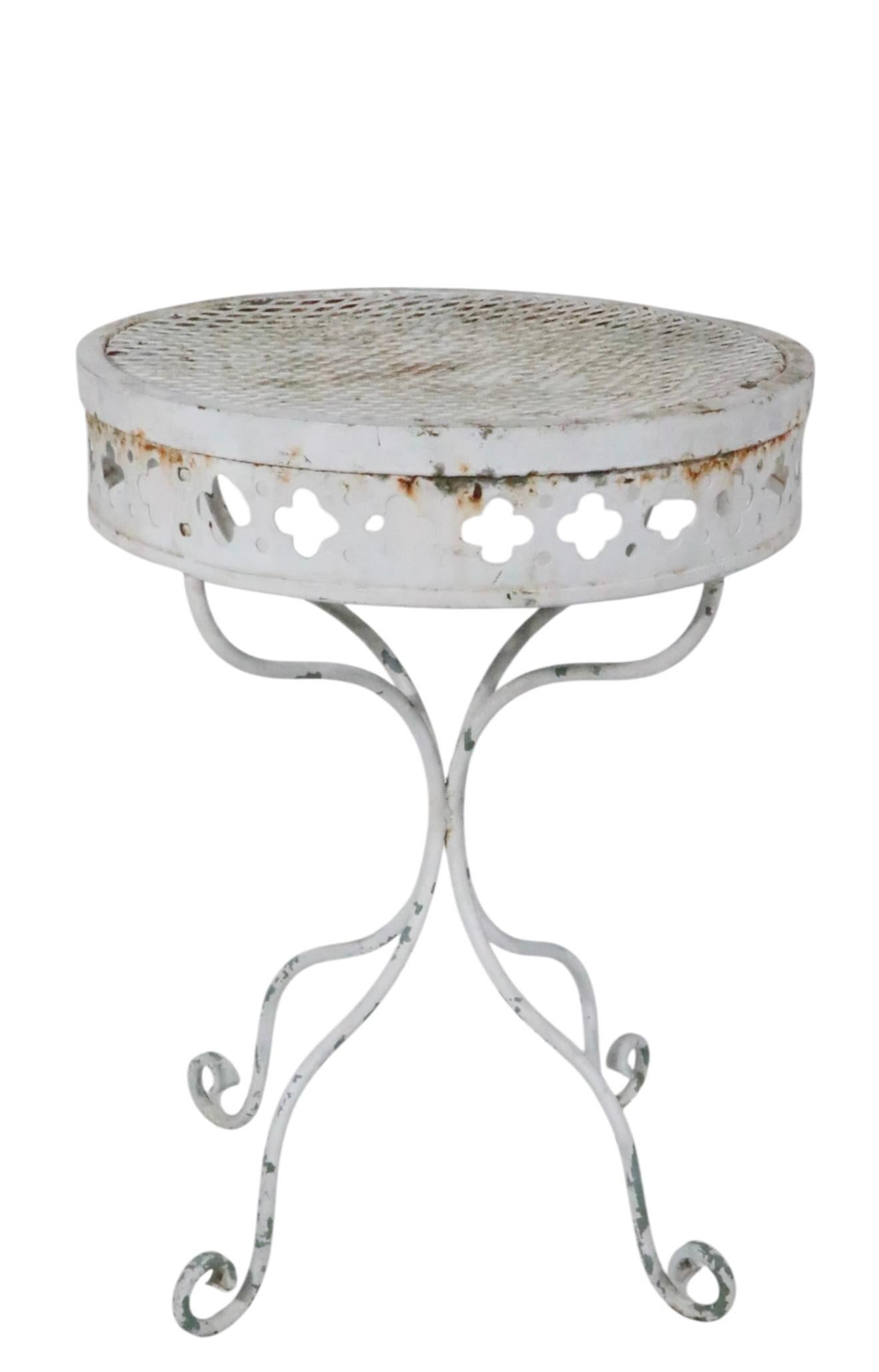 Schmiedeeiserner Taj Mahal-Garten-/ Terrassen-/ Pooltisch Taj Mahal von Salterini, Vintage, 1950er Jahre im Angebot 3