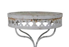 Vintage Wrought Iron Garden Patio Poolside Table Taj Mahal by Salterini c 1950s