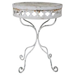 Vintage Wrought Iron Garden Patio Poolside Table Taj Mahal by Salterini c 1950s