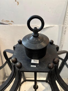 Colgante vintage de hierro forjado y cristal de cuatro luces Navarre de Dennis & Leen