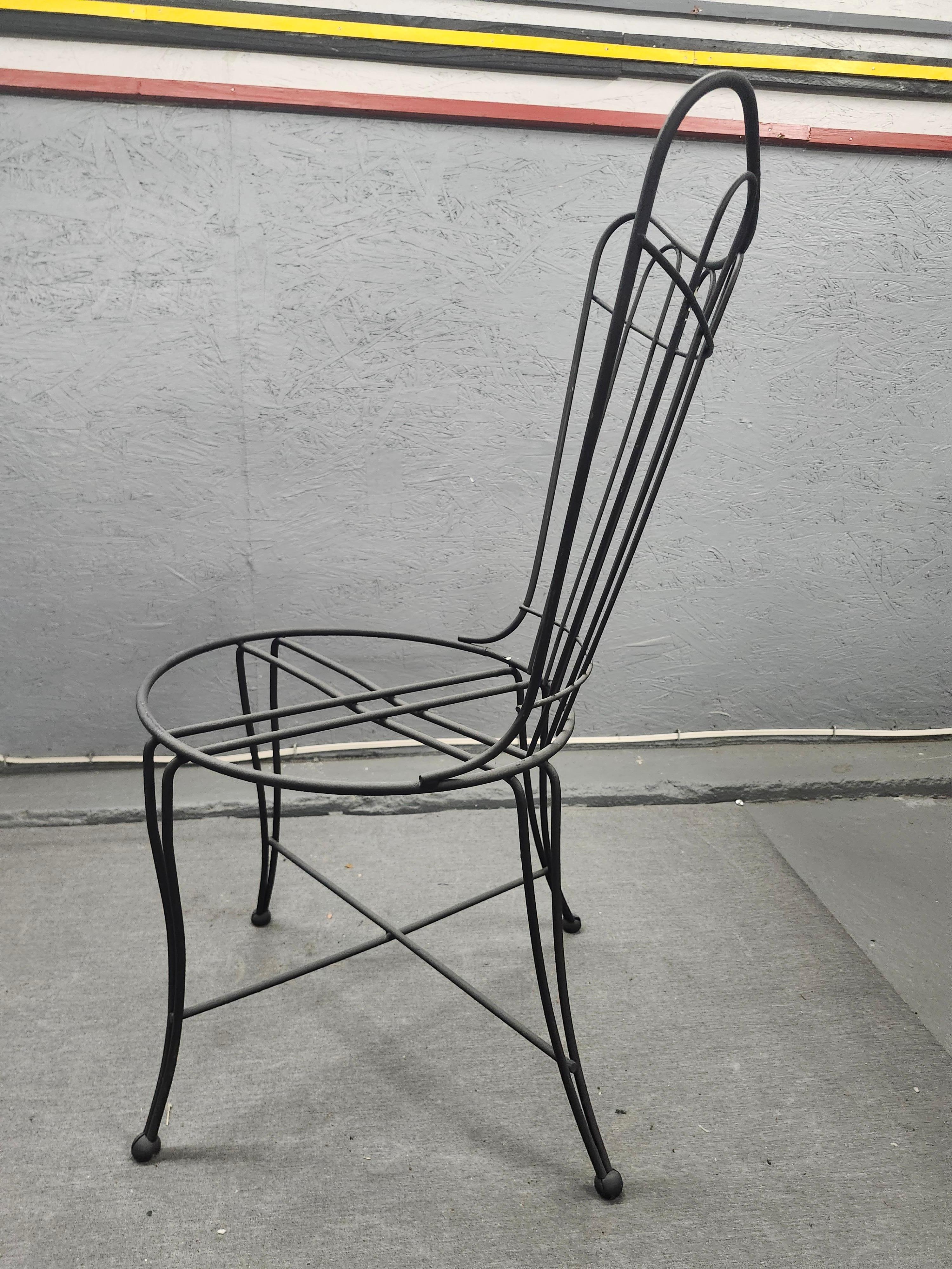Vintage Wrought Iron Homecrest Patio Chairs-A set of 6 For Sale 4