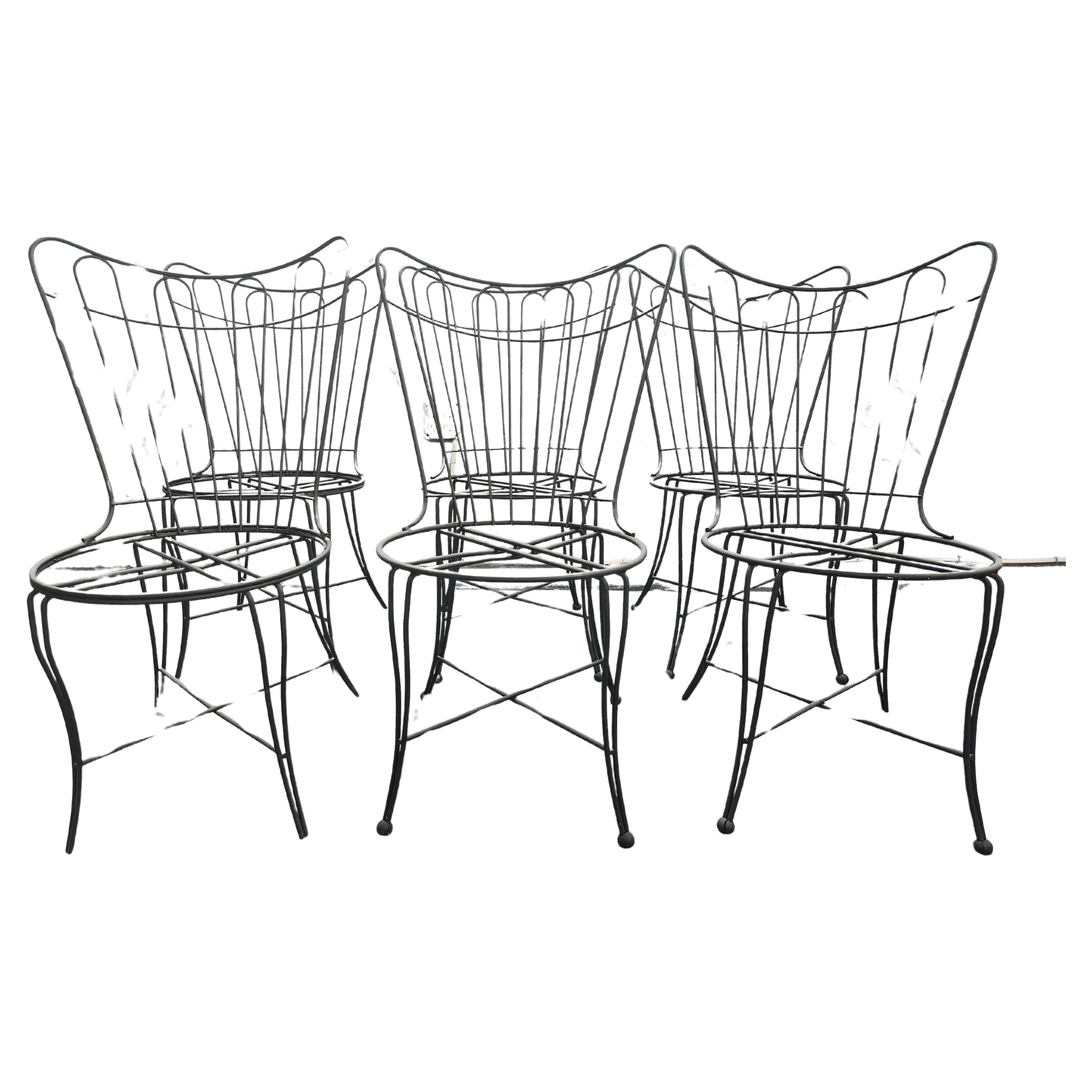 Vintage Wrought Iron Homecrest Patio Chairs-A set of 6 For Sale