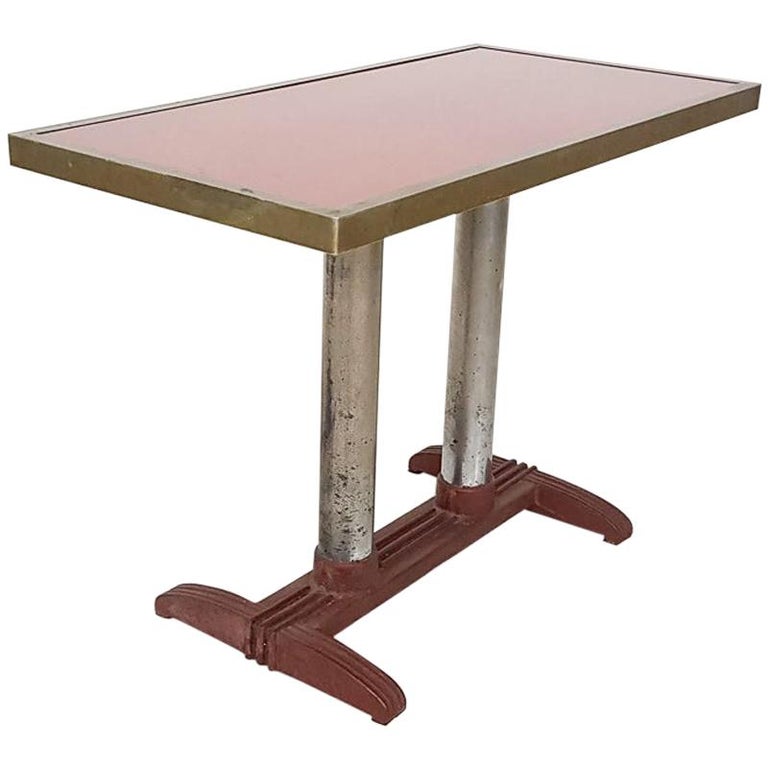 Vintage Wrought Iron Industrial Side Console Or Garden Table The Netherlands