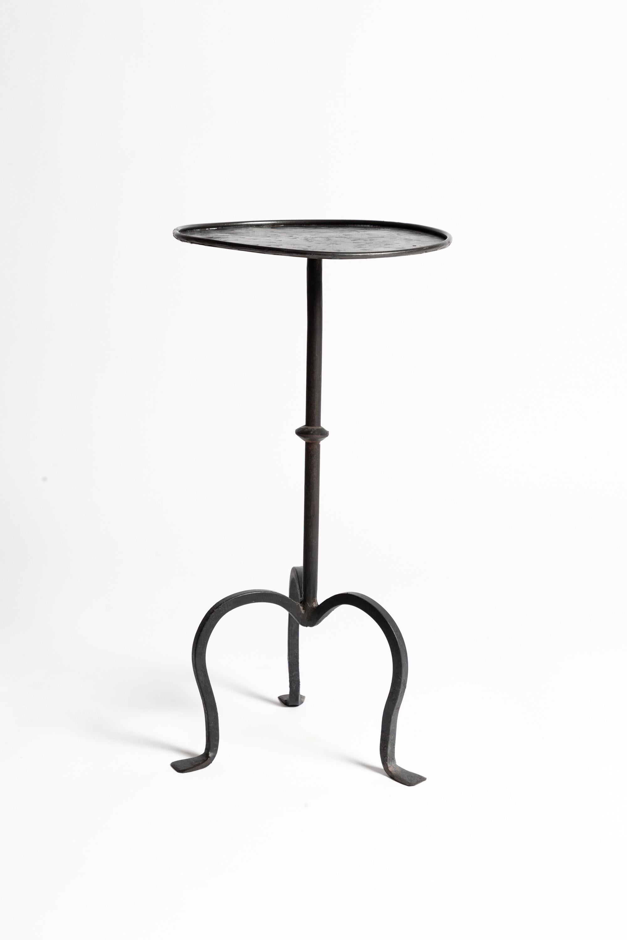 Mid-Century Modern Vintage Wrought Iron Martini Table For Sale
