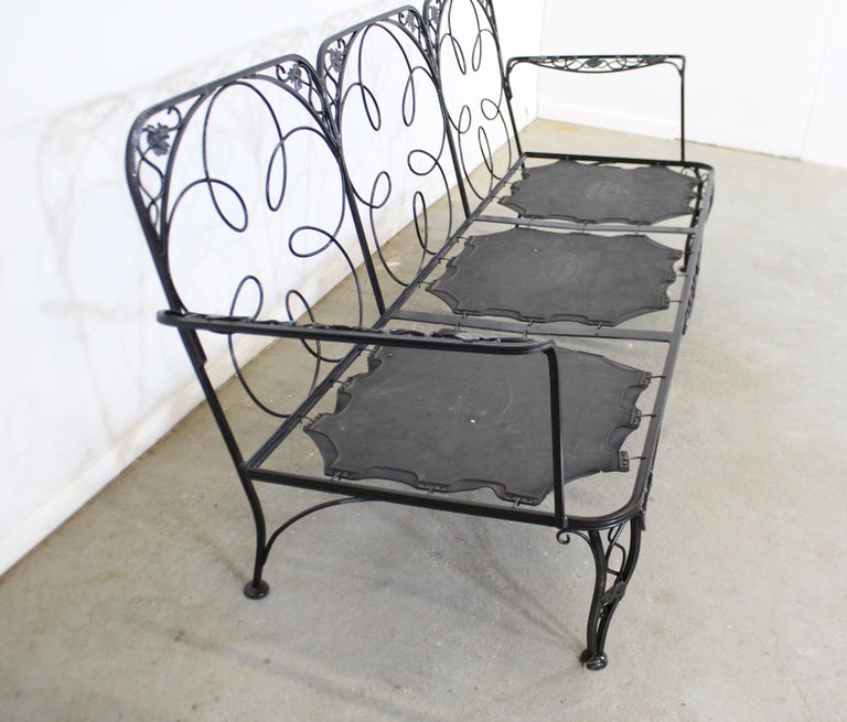 Vintage Wrought Iron Meadowcraft Iron Outdoor Patio Sofa Frame at 1stDibs