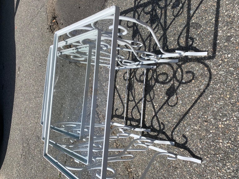 Vintage Wrought Iron Nesting Tables For Sale at 1stDibs