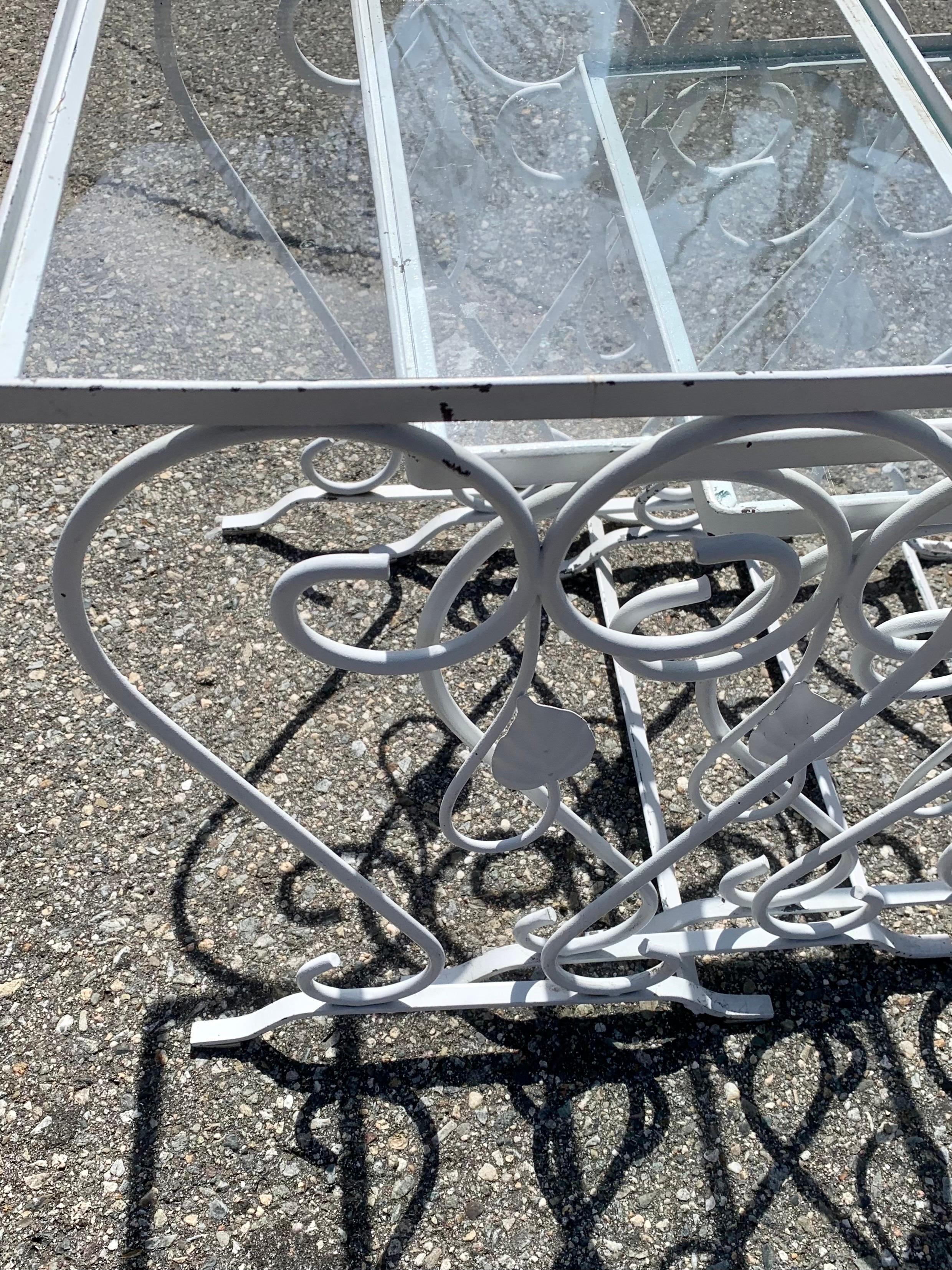 Vintage Wrought Iron Nesting Tables 1