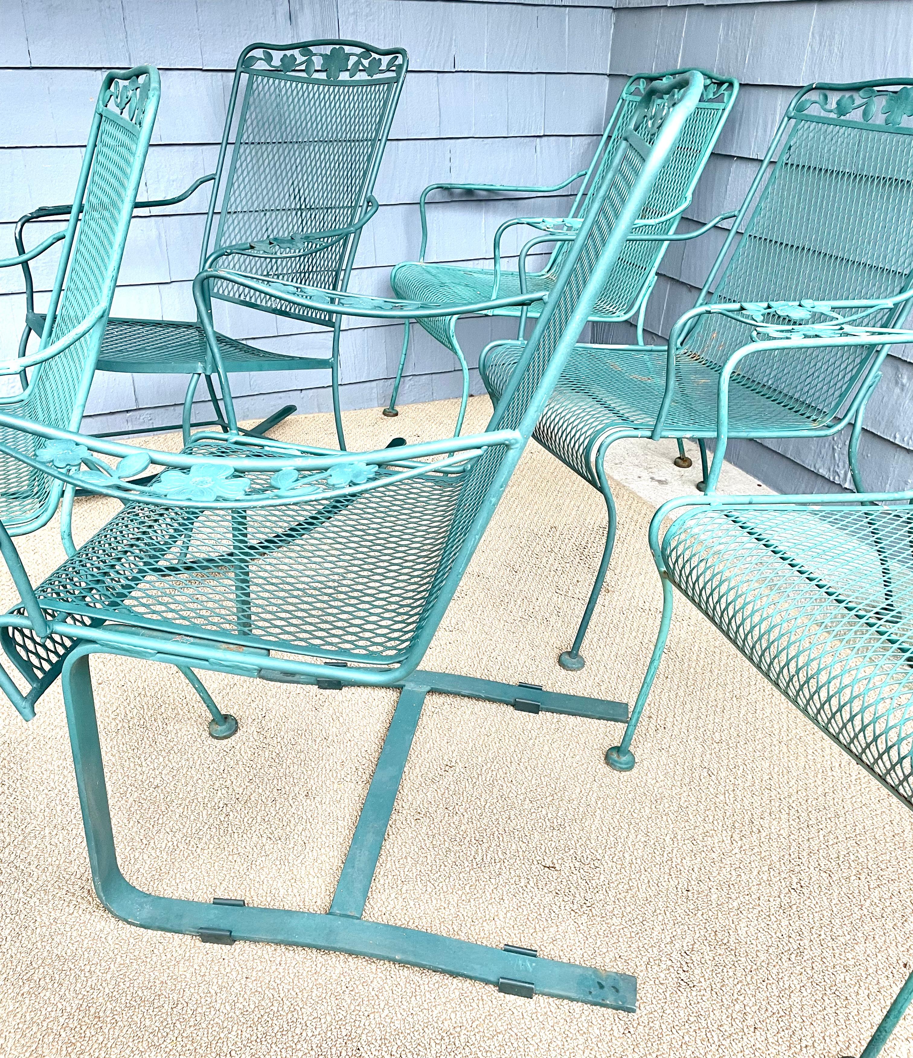antique metal lawn chairs