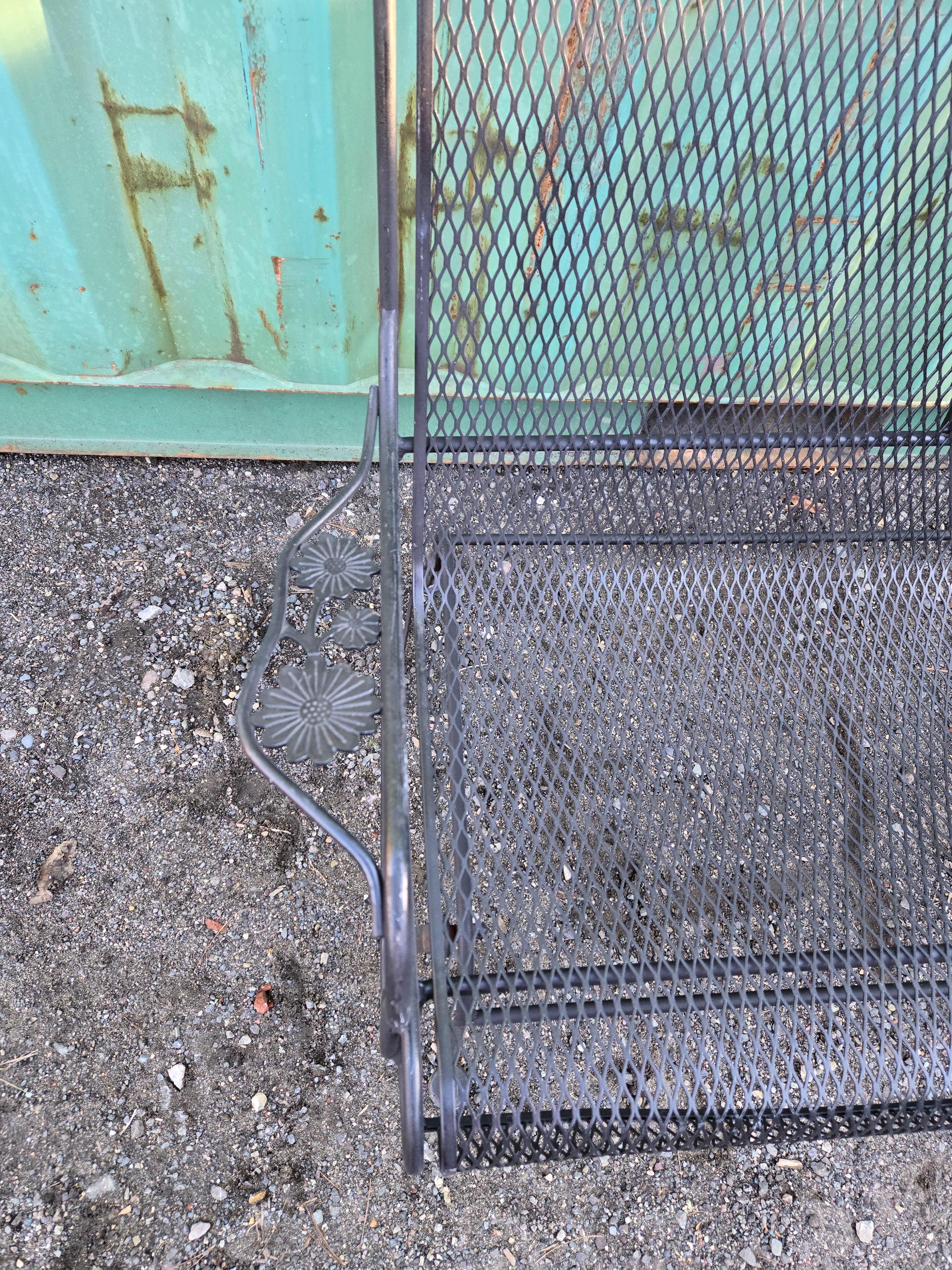 20th Century Vintage Wrought Iron Outdoor Patio Glider For Sale