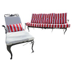 Retro Wrought Iron Outdoor Patio Seating