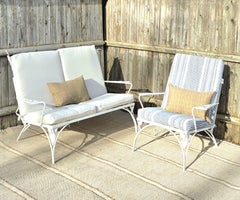 Vintage Wrought Iron Outdoor Seating
