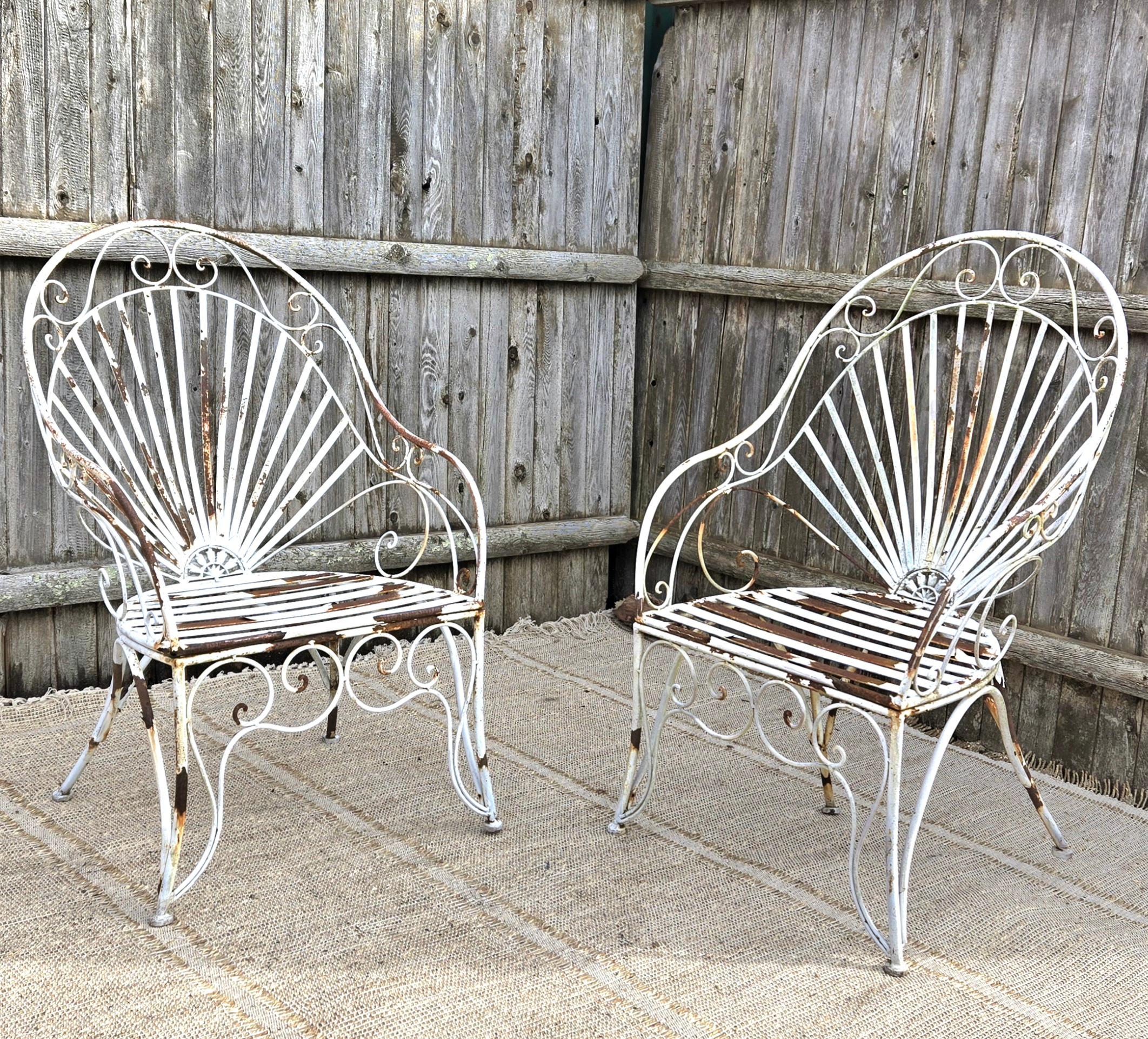 Italian Vintage Wrought Iron Outdoor Seating For Sale