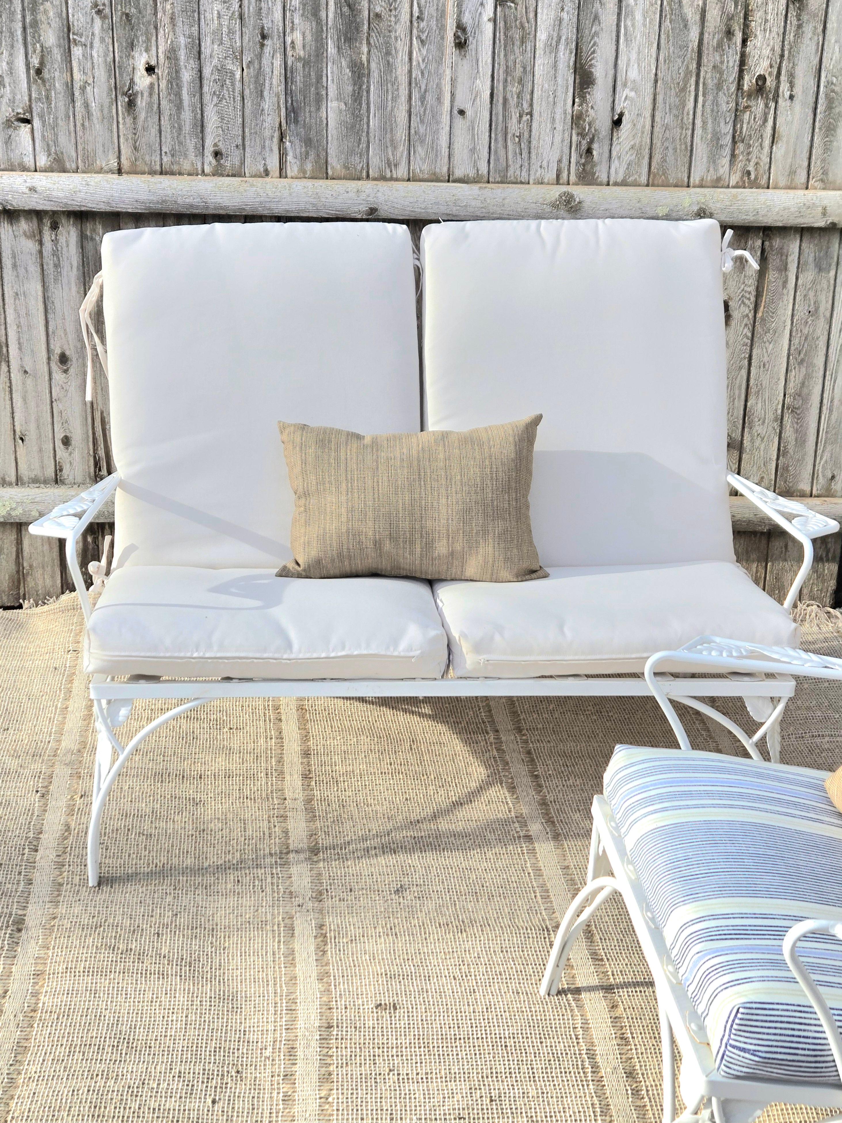 20th Century Vintage Wrought Iron Outdoor Seating For Sale