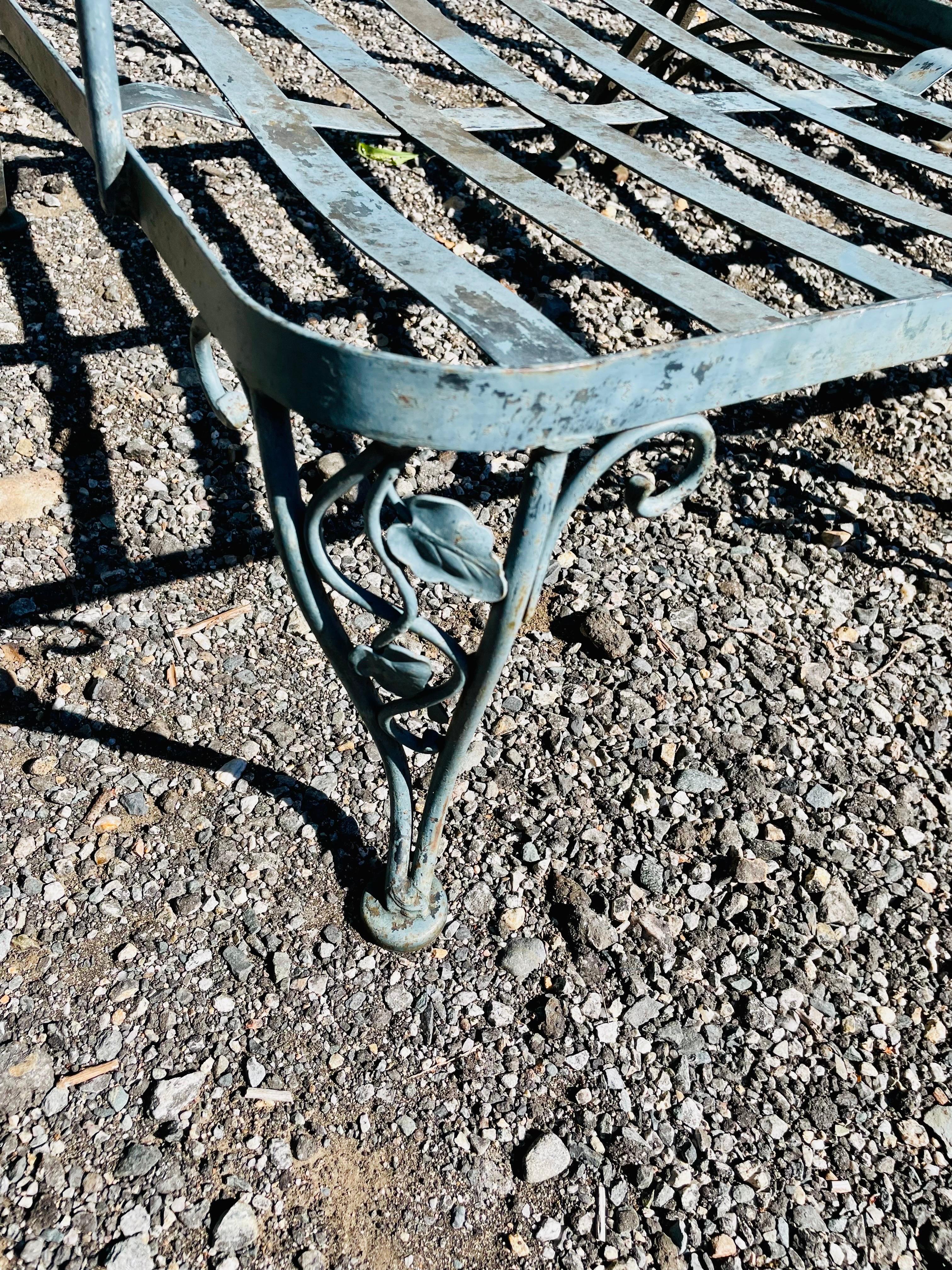 Vintage Wrought Iron Outdoor Sofa
 For Sale 6