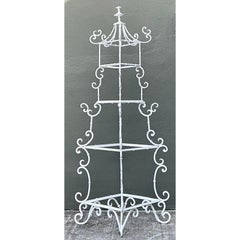 Vintage Wrought Iron Pagoda Etagere