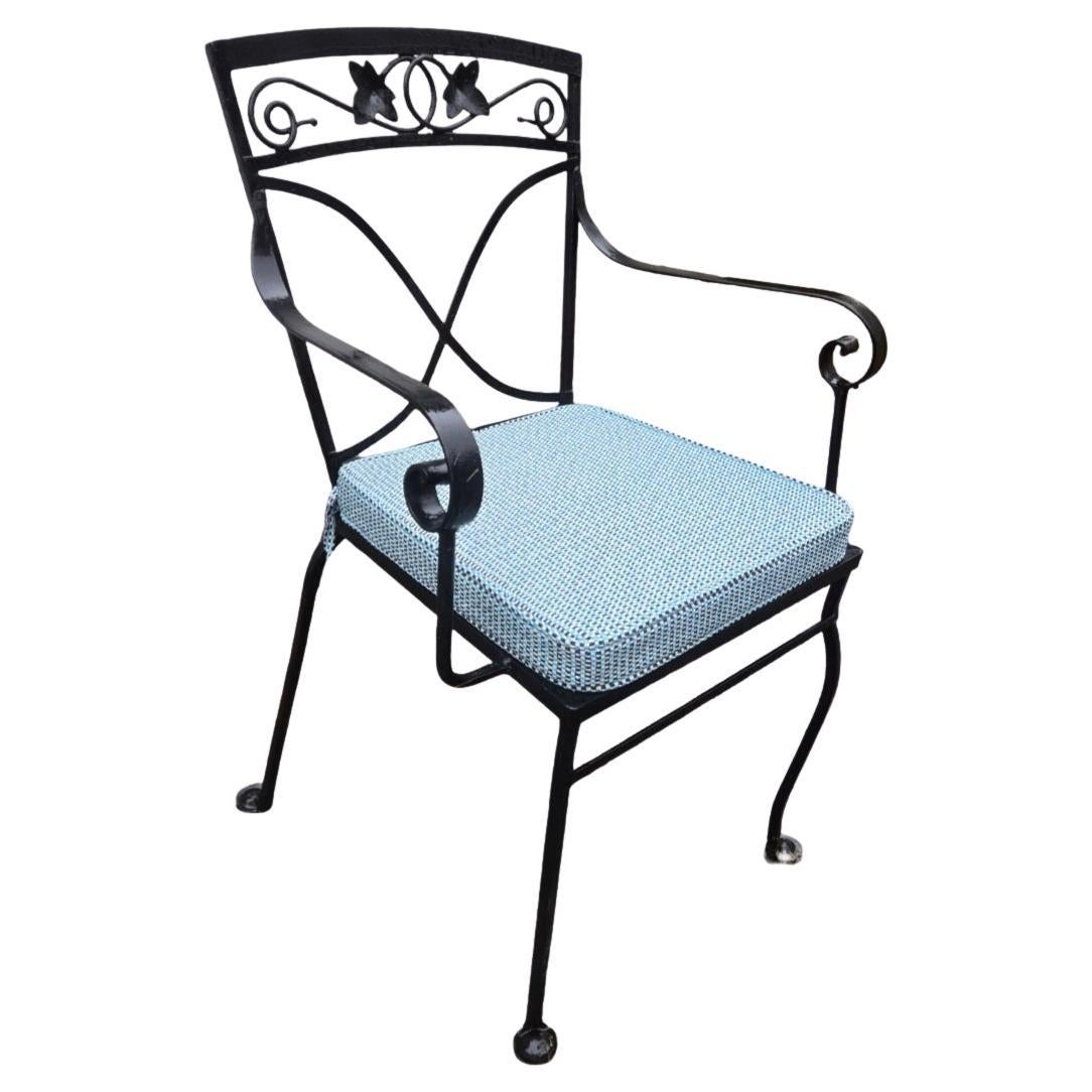 Cuscini per sedie da giardino in ferro battuto vintage in vendita