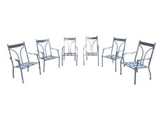 Vintage Wrought Iron Patio Chairs *6*