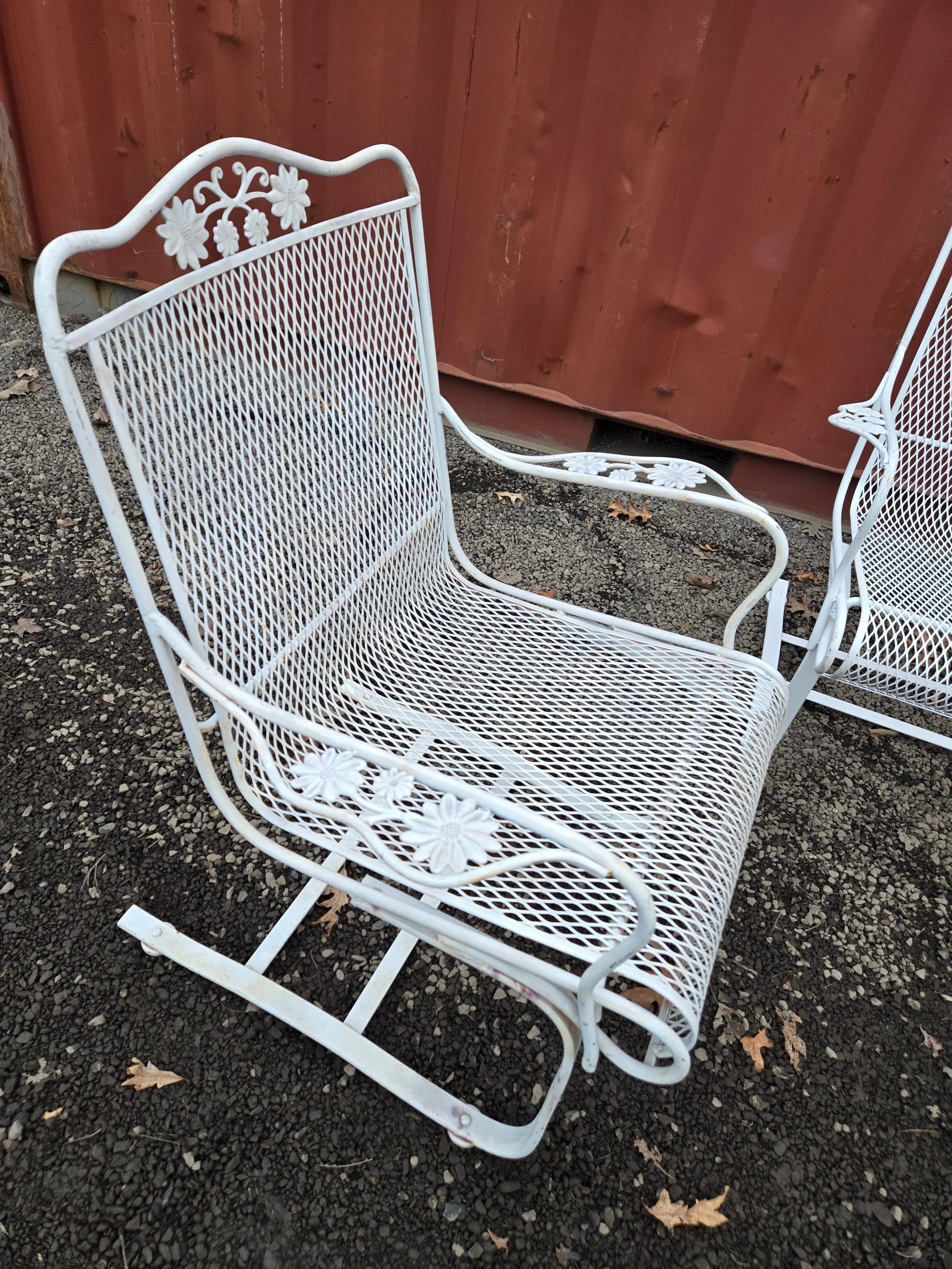 Vintage Wrought Iron Patio Chairs For Sale 4