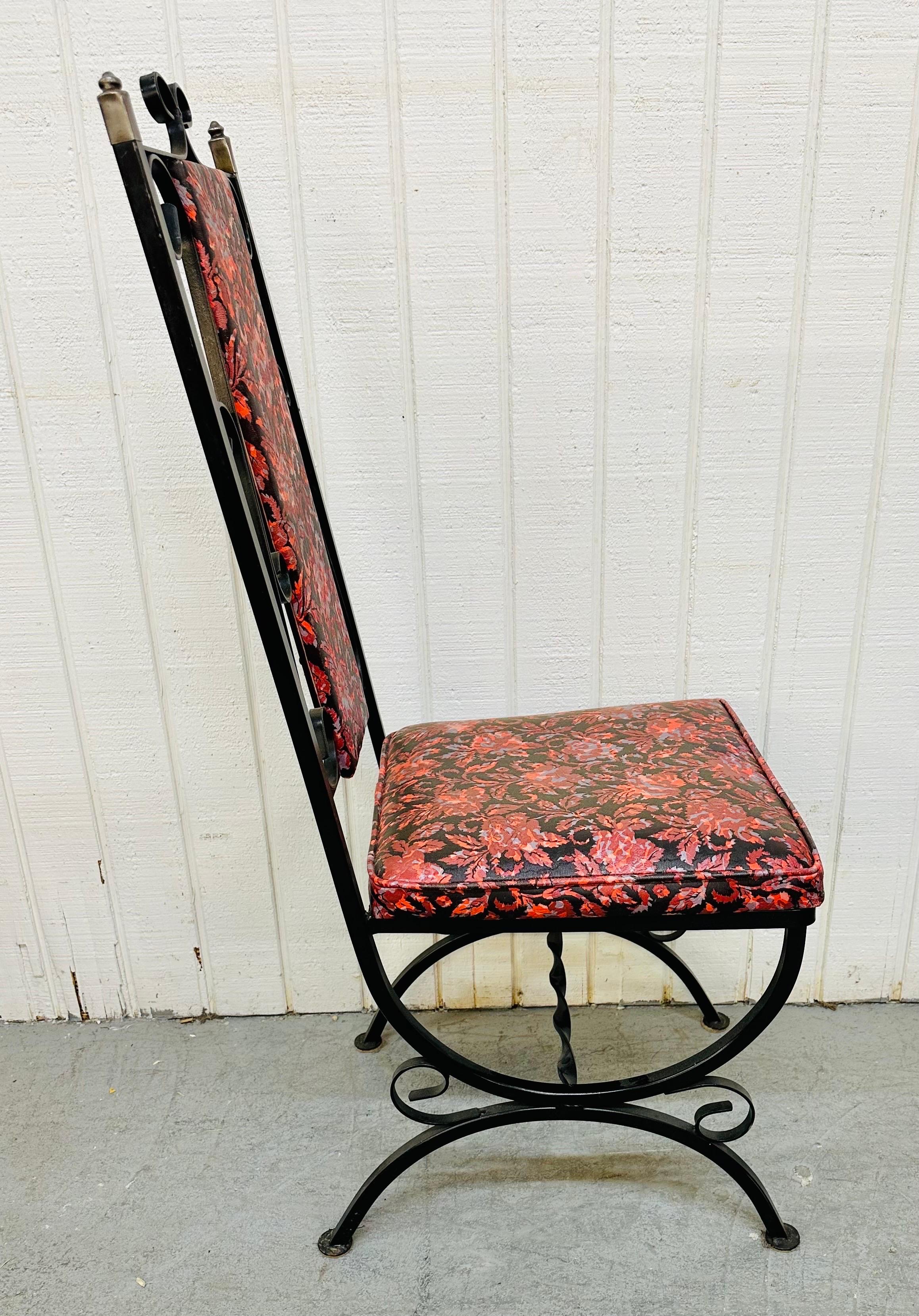 Vintage Wrought Iron Patio Chairs, Set of 8 In Good Condition In Clarksboro, NJ