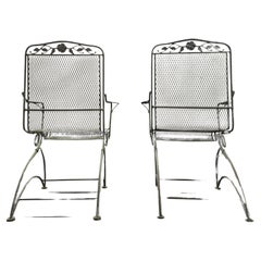 Vintage Wrought Iron Patio Lounge Chairs