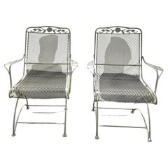 Vintage Wrought Iron Patio Lounge Chairs