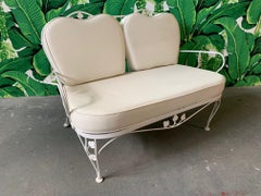 Vintage Woodard Wrought Iron Patio Loveseat