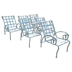Vintage Wrought Iron Patio Chairs (6)
