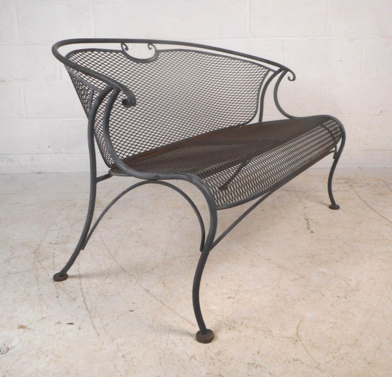 Vintage Wrought Iron Patio Set For Sale at 1stdibs