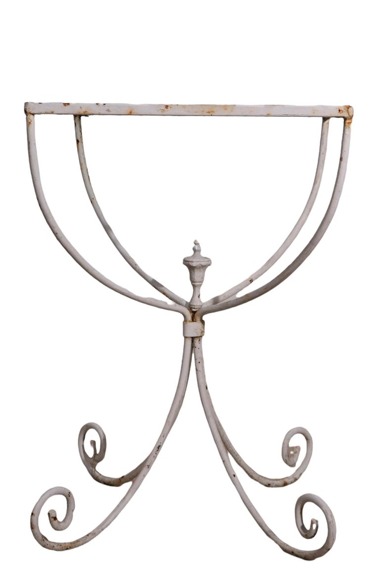 Vintage Wrought Iron Side Table Plant Stand, End Table For Sale at 1stDibs