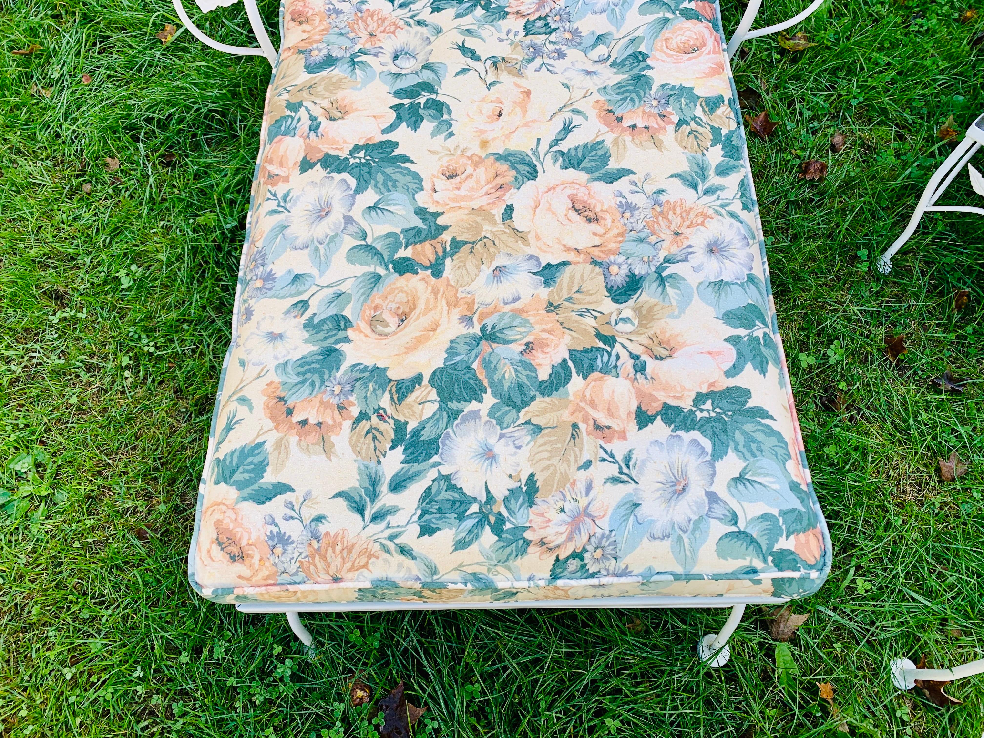 Vintage Wrought Iron Sofa Set Refinished by TVPB For Sale 5