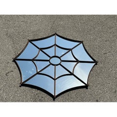 Vintage Wrought Iron Spiderweb Mirror