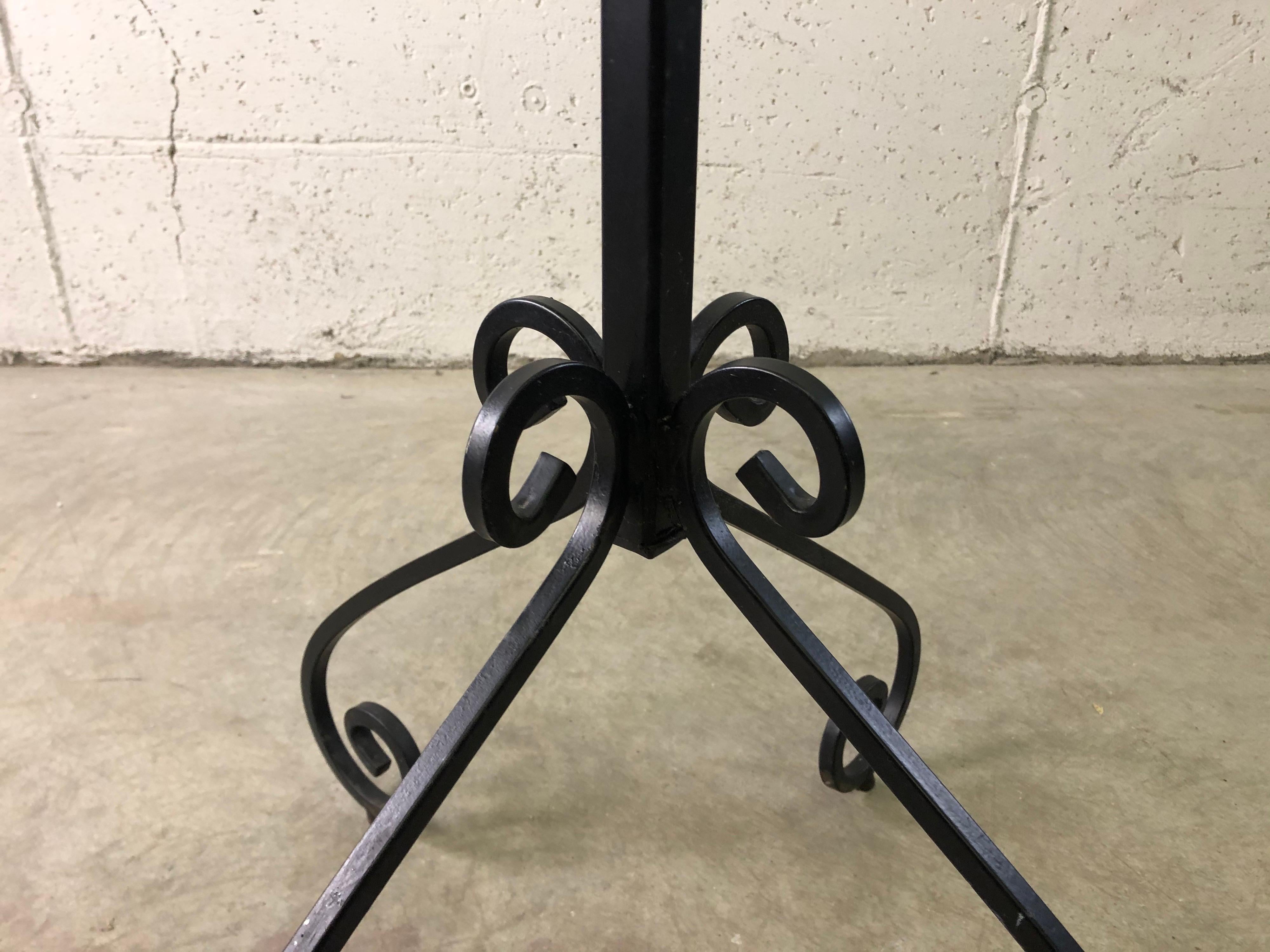 American Vintage Wrought Iron Tall Coat Rack