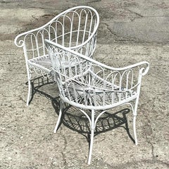 Vintage Wrought Iron Tete a Tete Seat