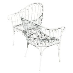 Vintage Wrought Iron Tete a Tete Seat