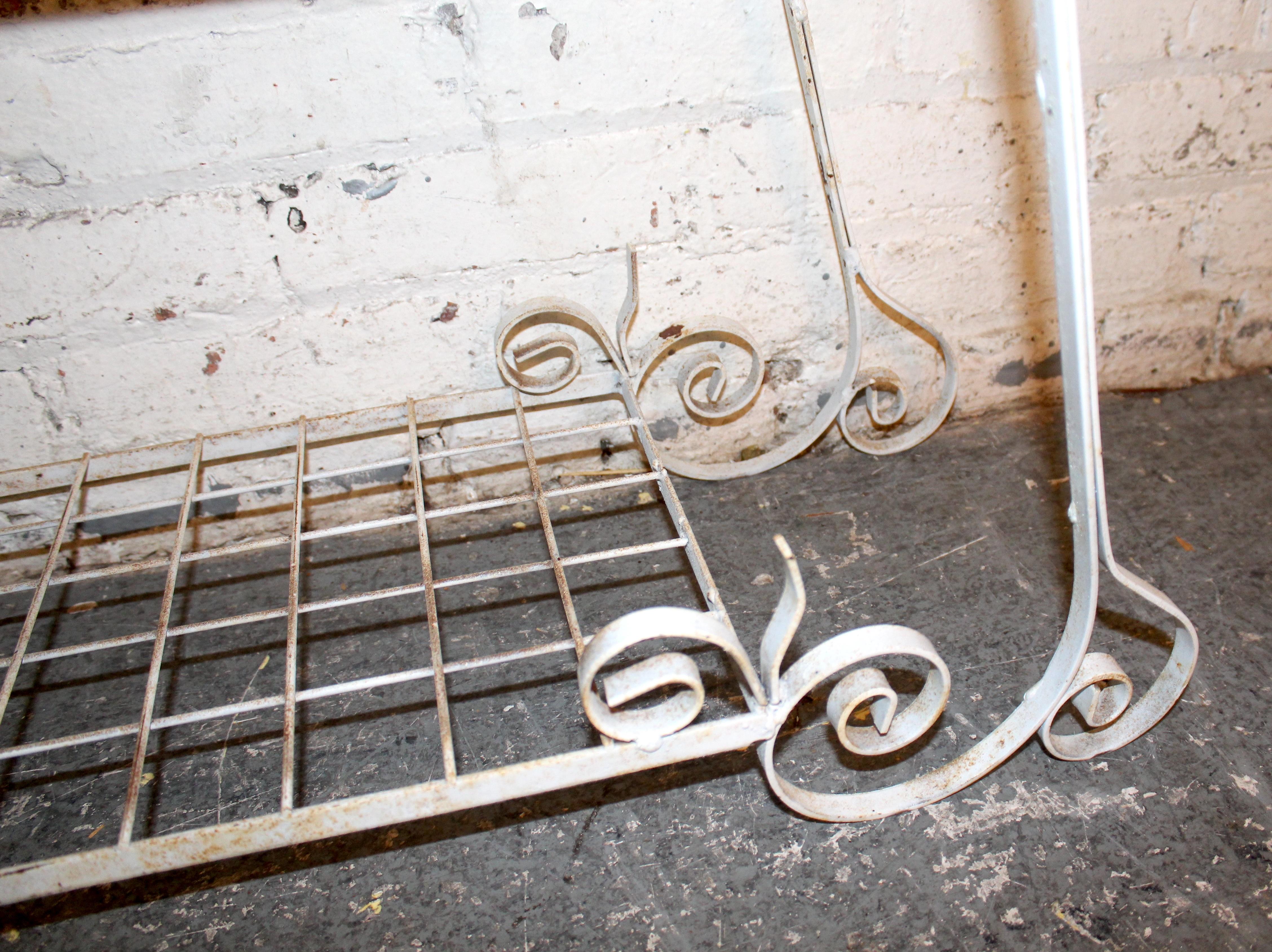 Vintage Wrought Iron Three-Tiered Plant Stand For Sale 5