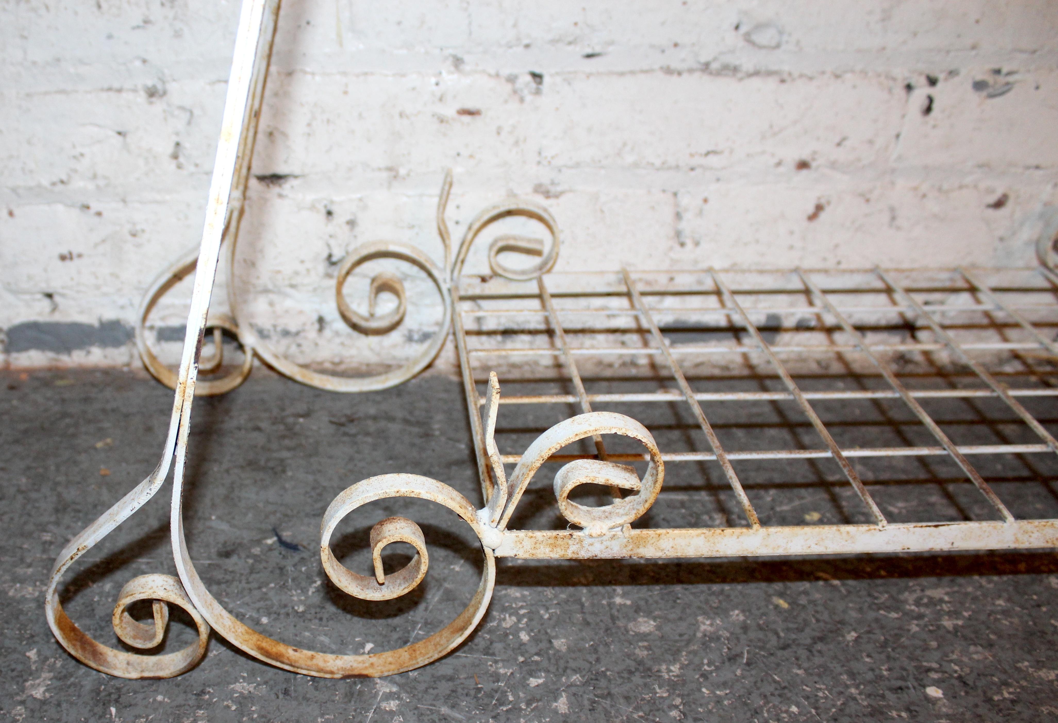 Vintage Wrought Iron Three-Tiered Plant Stand For Sale 3