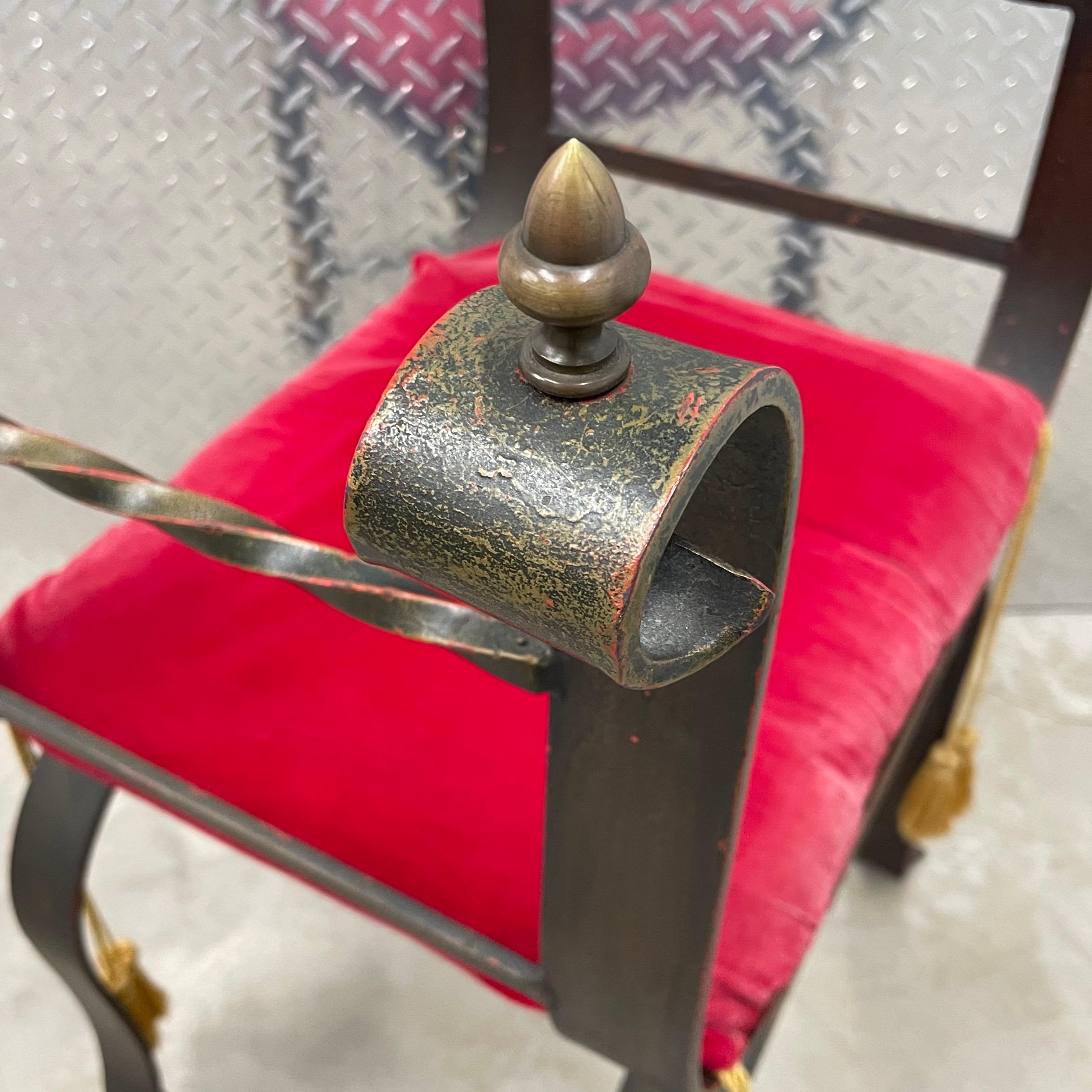 Chaise longue ou coiffeuse en fer forgé vintage Bon état - En vente à Bedford Hills, NY
