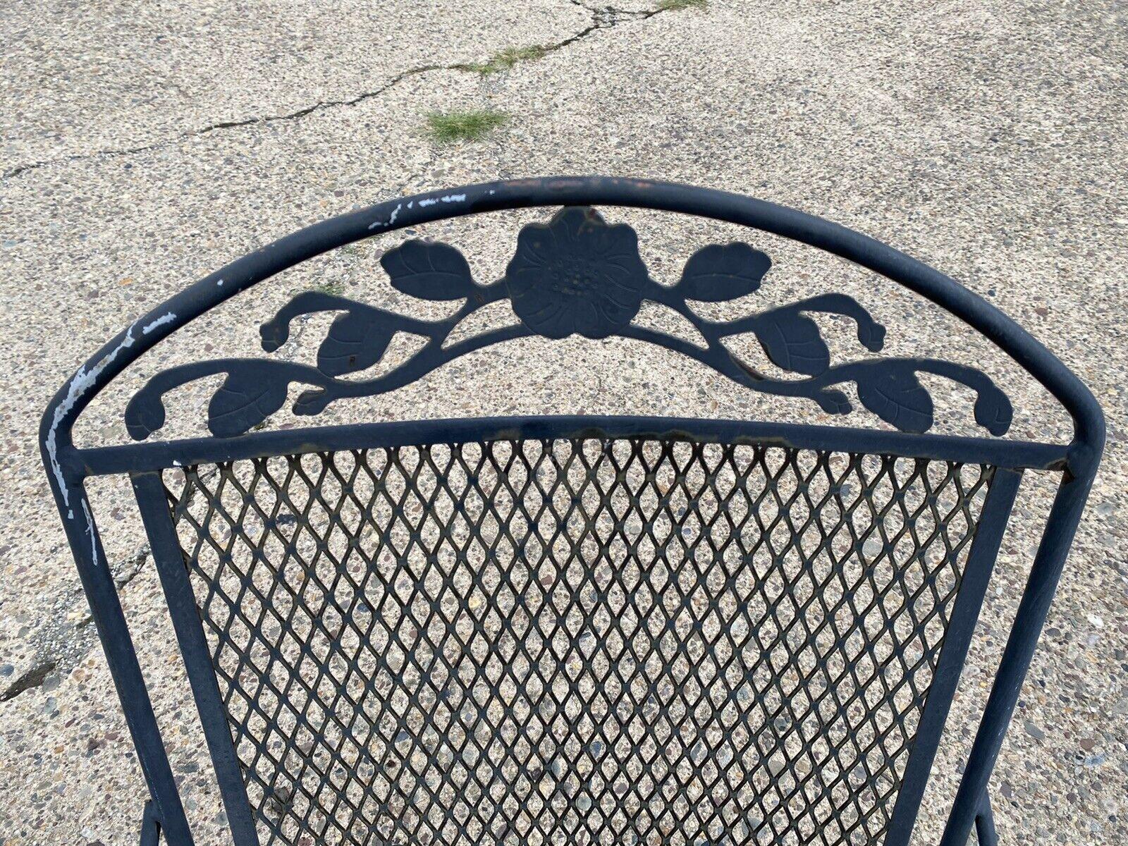 antique wrought iron rocking chair