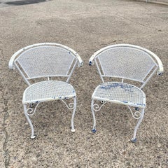 Fauteuils de patio vintage en fer forgé Woodard Salterini - Paire