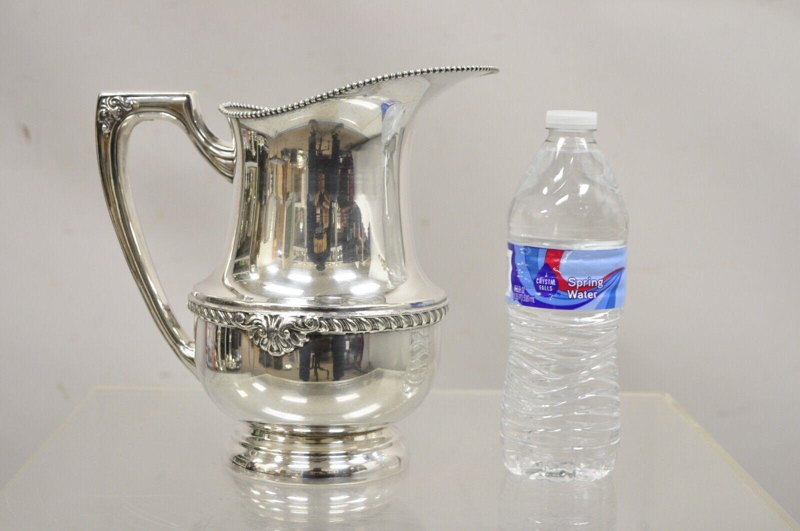 Vintage WS Silver on Copper Silver Plated Victorian Water Pitcher For Sale 6