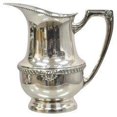 Retro WS Silver on Copper Silver Plated Victorian Water Pitcher
