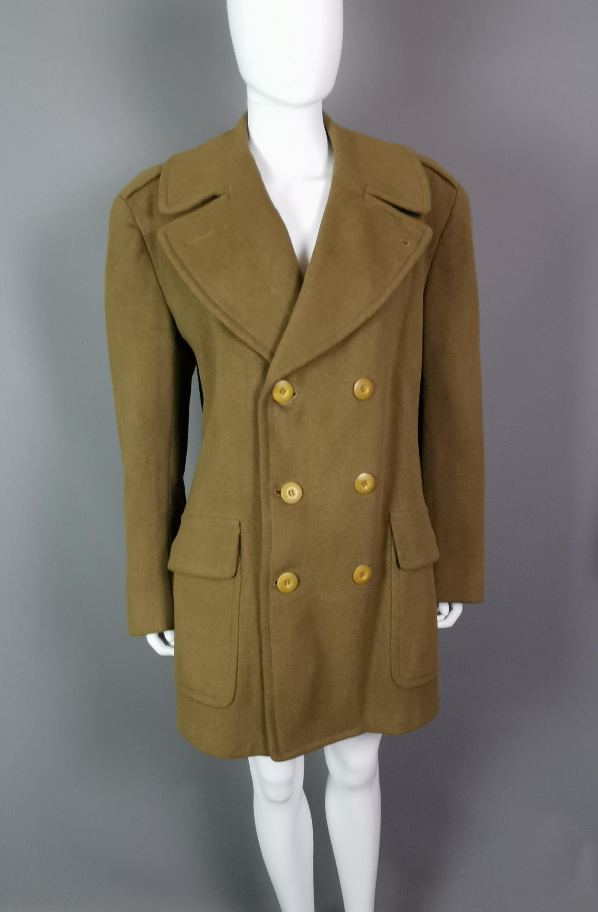 vintage ww2 overcoat