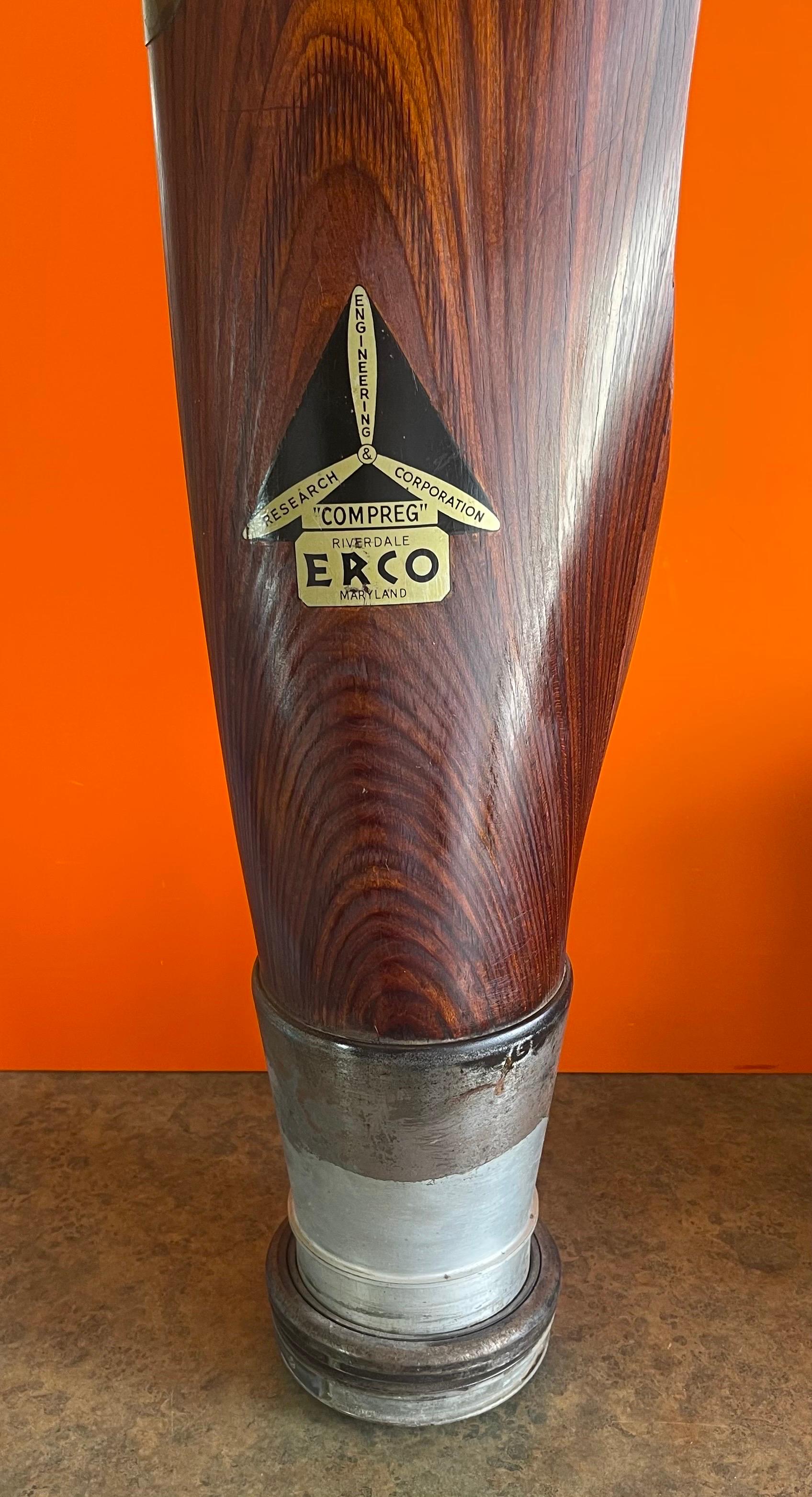 Vintage WWII Compreg Propeller Blade by ERCO For Sale 2