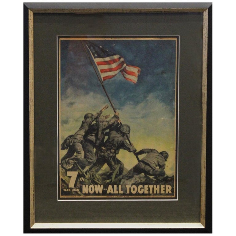 Vintage WWII Poster, "Now All Together", 1945 For Sale