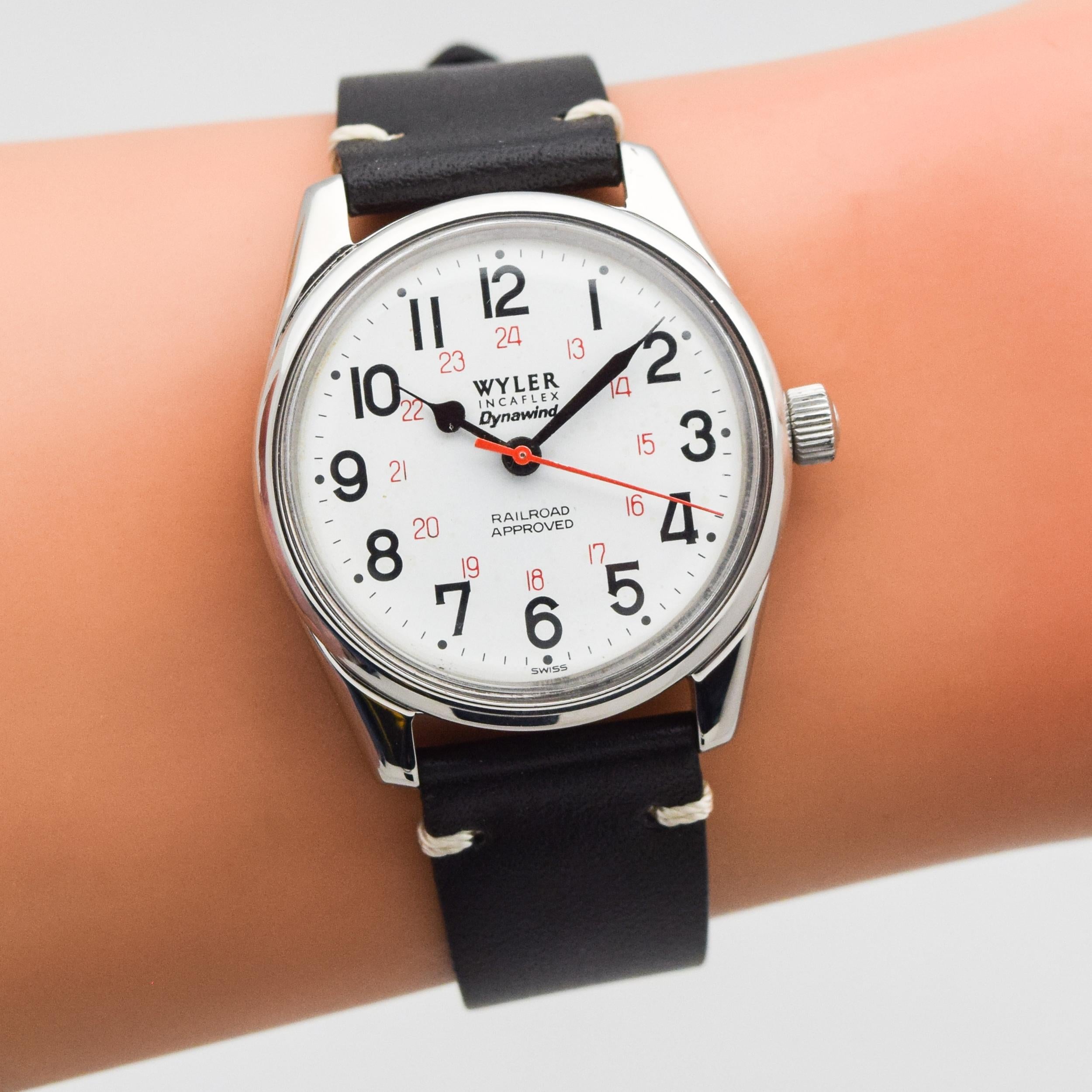 Vintage Wyler Incaflex Dynawind Lifeguard Stainless Steel Watch, 1960s 1