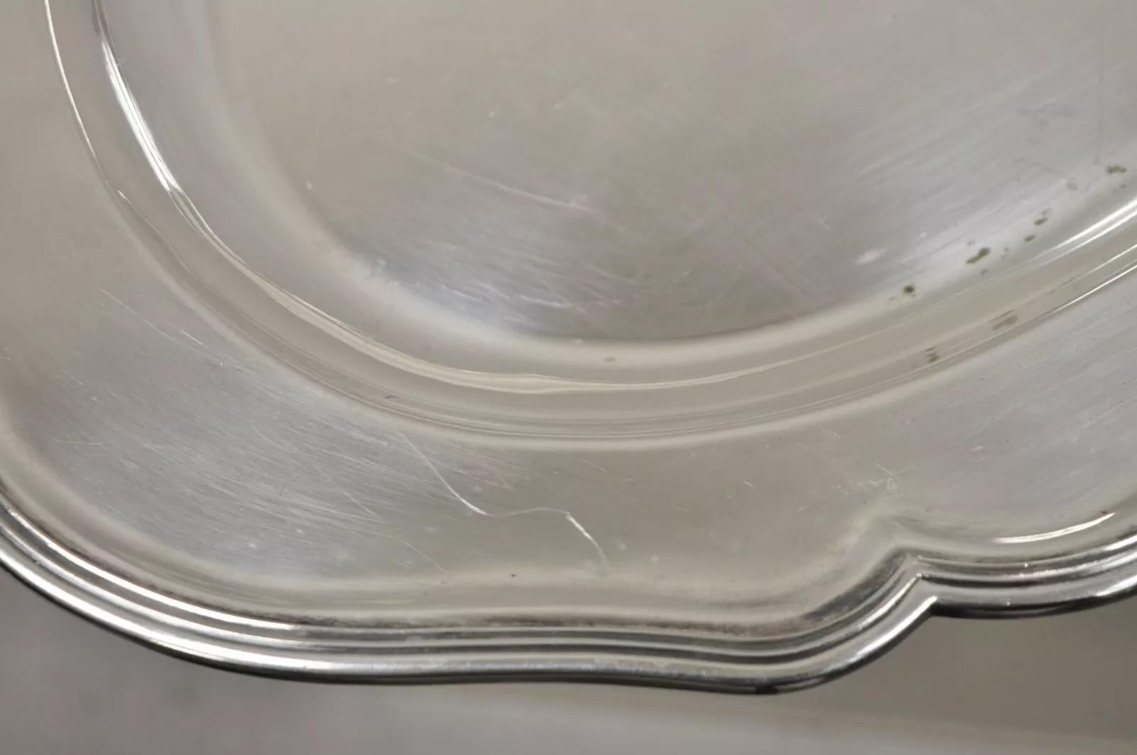 Bandeja ovalada de servir con baño de plata de la época eduardiana inglesa Wyler NY siglo XX en venta