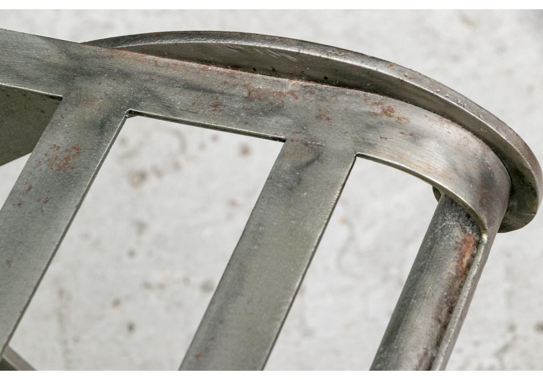 Vintage X Form Steel Bench For Sale 1