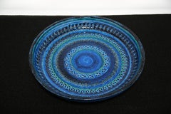 Vintage X Large Rimini Blue Ceramic Bowl by Aldo Londi for Bitossi, 1960s